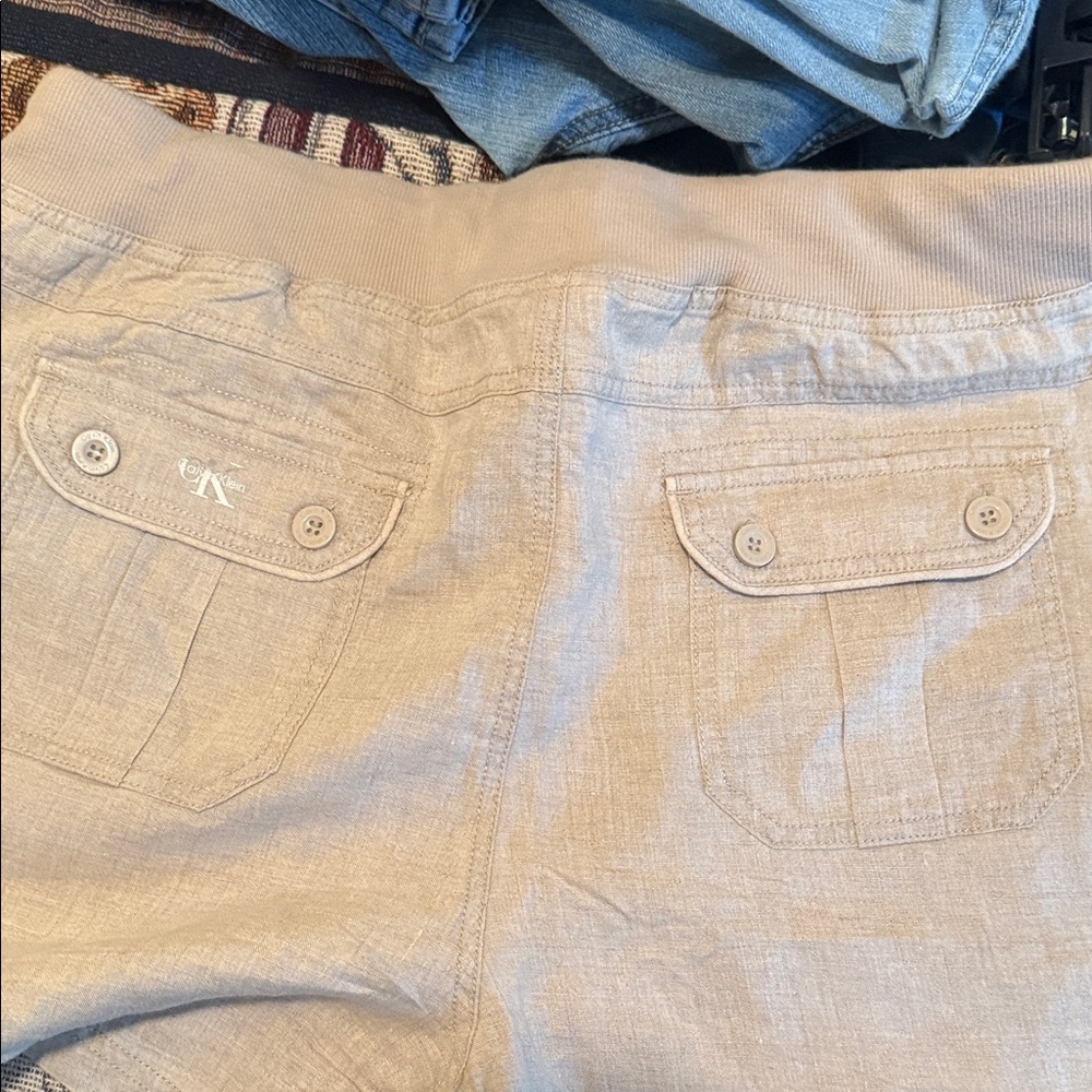 Calvin Klein Beige Cargo Shorts - Picture 6 of 7